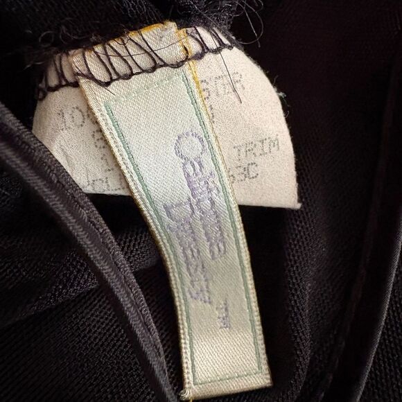 VTG California Dynasty Black Velvet Strappy Bodysuit Size L - Picture 11 of 14